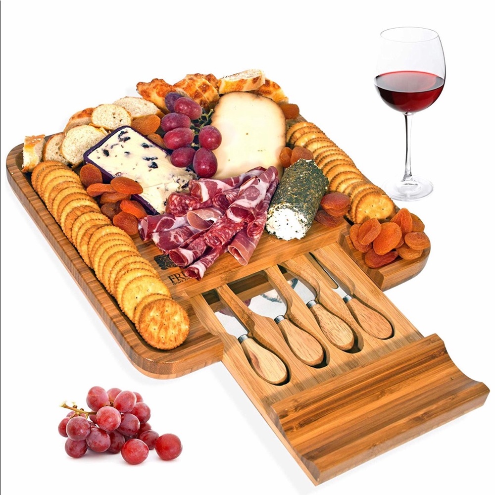 Bamboo Cheese Board and Knife Set